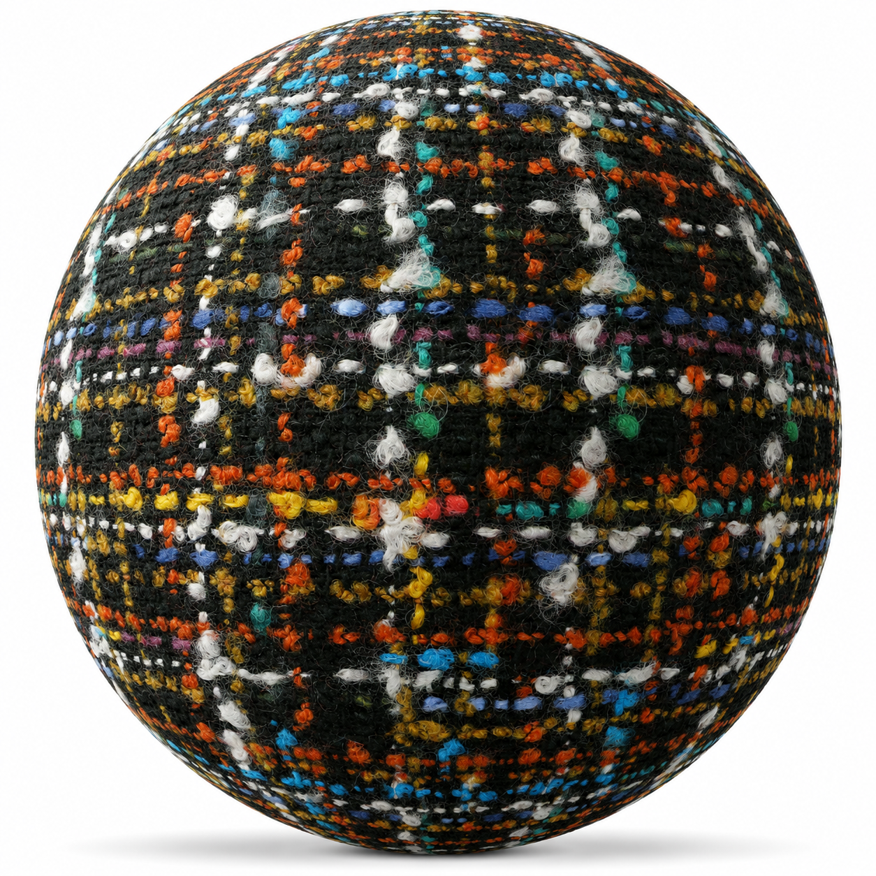 Black Multicolor Bouclé Fabric Texture
