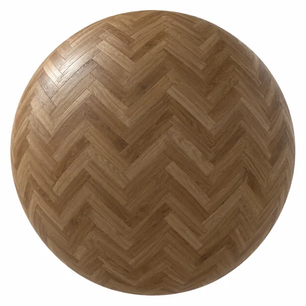 Warm Walnut Brown Herringbone Oak Parquet Texture