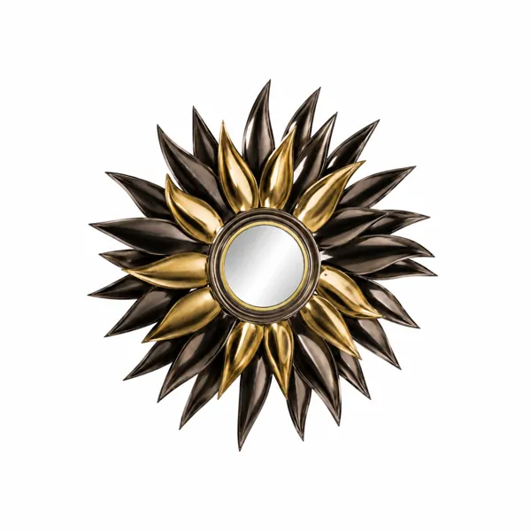Sunburst Wall Mirror – Gold & Bronze Leaf Frame