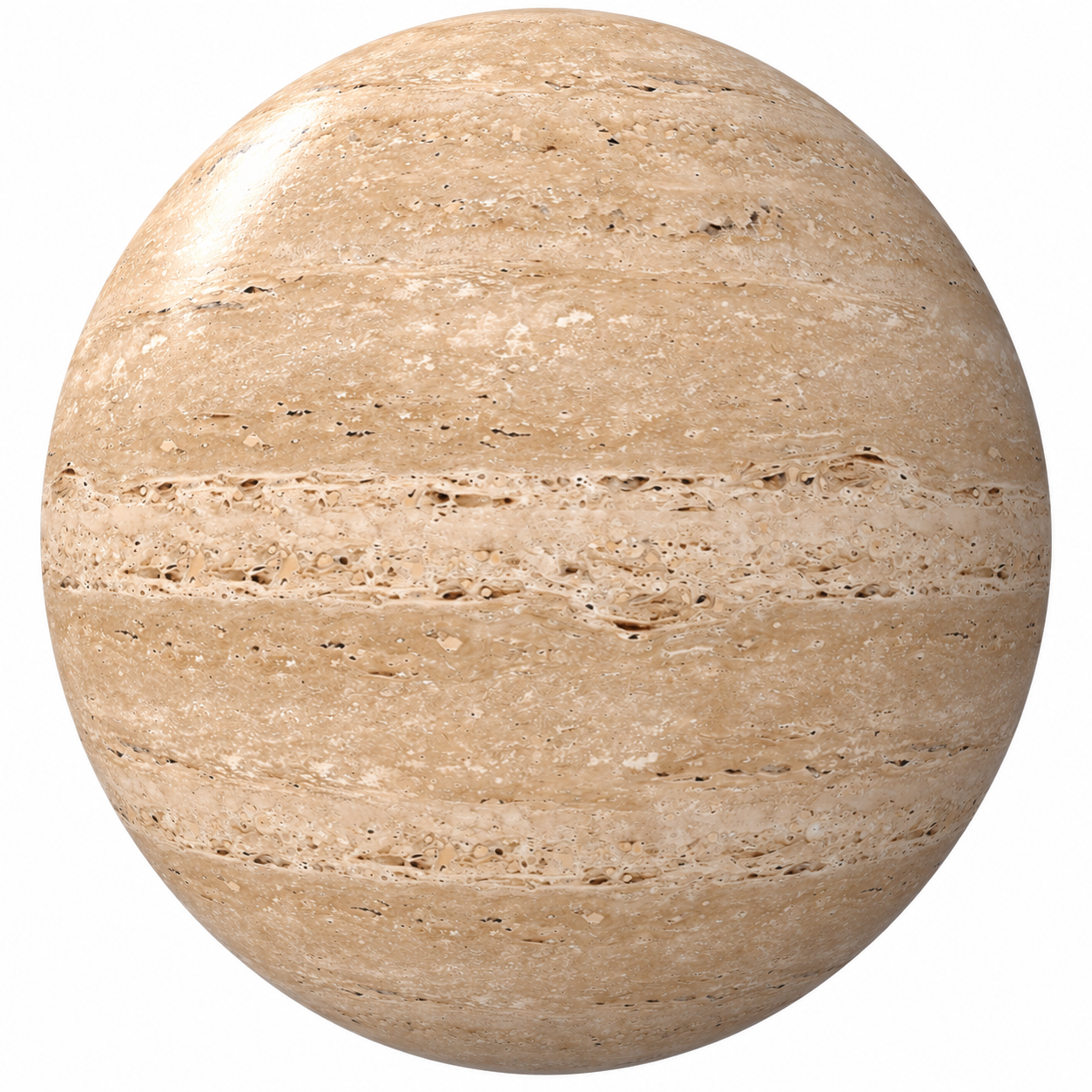 Golden Sand Beige Travertine Porous Horizontal Vein Texture