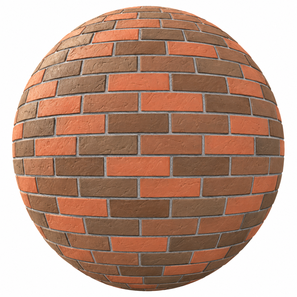 Terracotta Brown Staggered Brick Stone Wall Texture 1