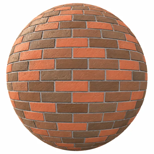 Terracotta Brown Staggered Brick Stone Wall Texture