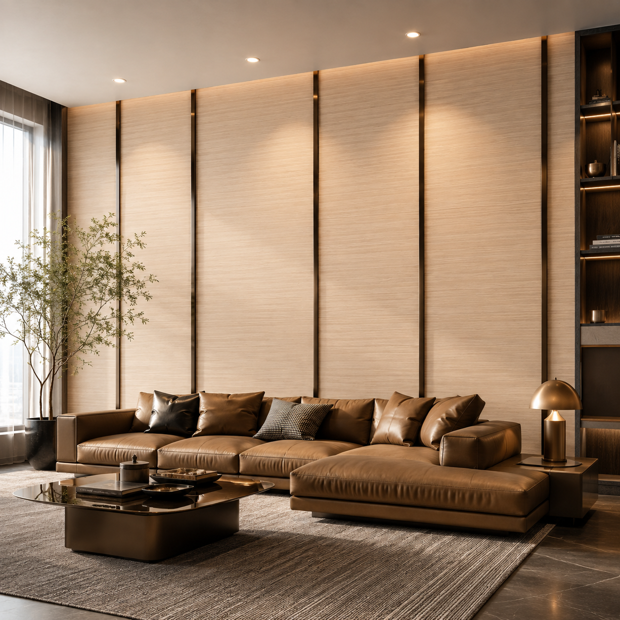Light Beige Fine Linear Grain Wood Texture 2