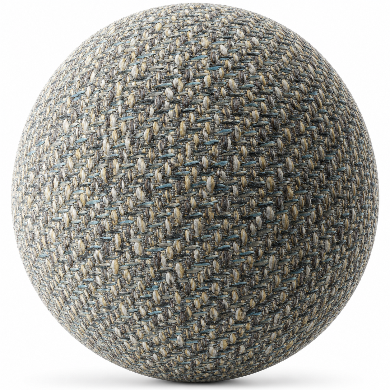 Beige Blue Basket Weave Woven Fabric Texture 1