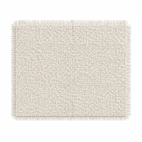 Ivory Textured Area Rug – Fringed Woven Edge