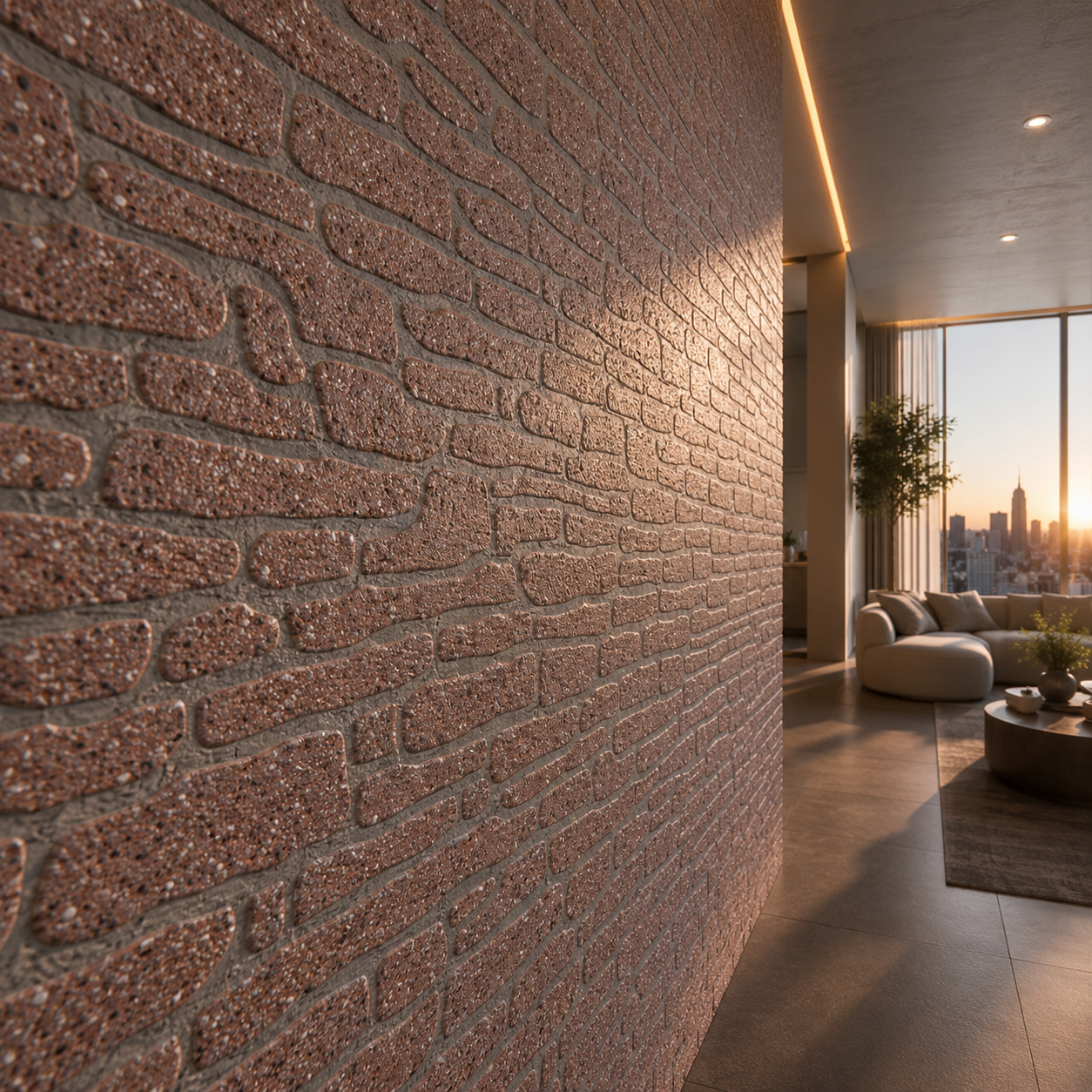 Reddish Brown Porous Stone Masonry Texture 2