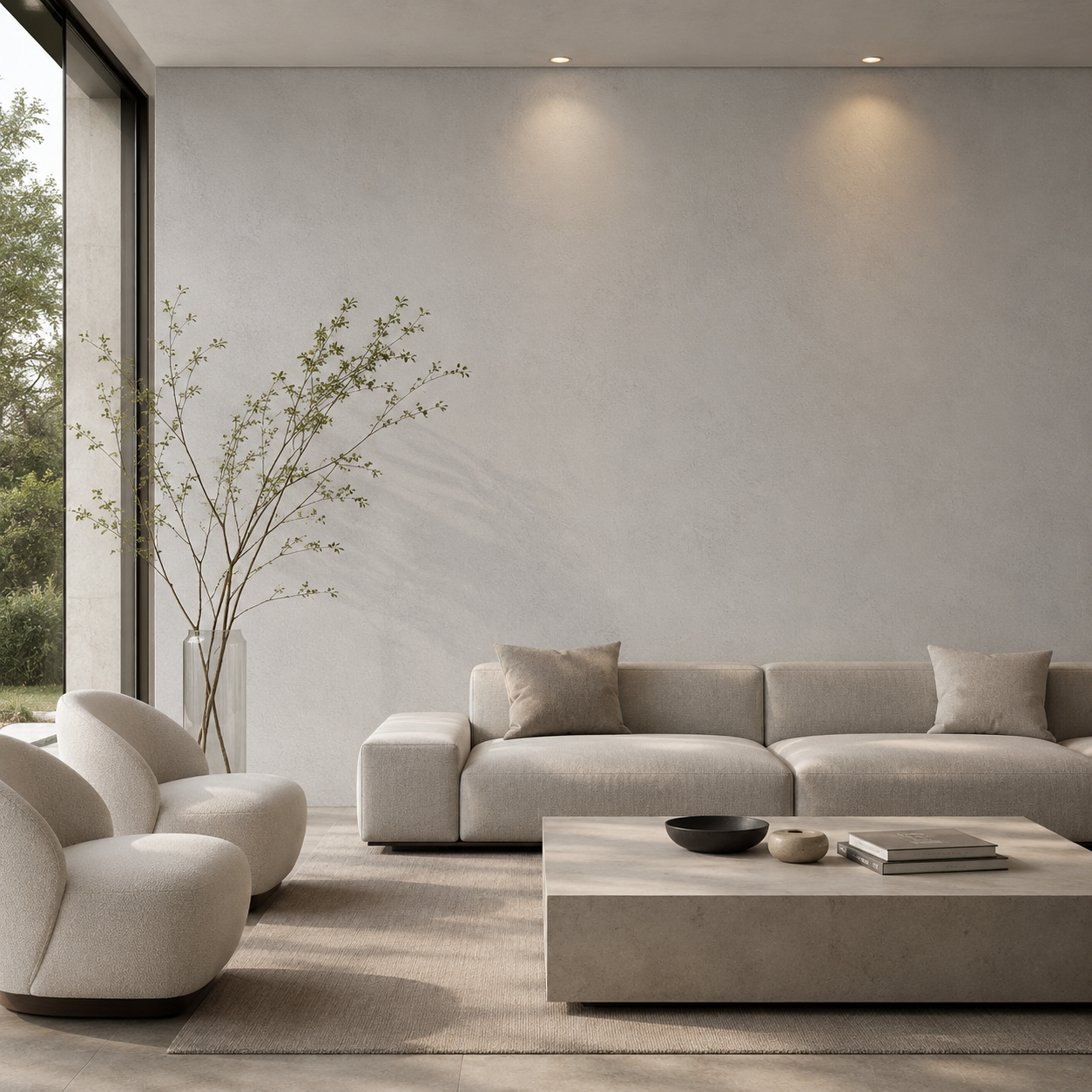 Pale Warm Gray Fine Grain Plaster Texture 2