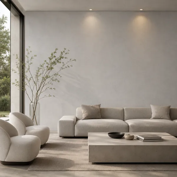 Pale Warm Gray Fine Grain Plaster Texture back