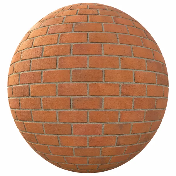 Warm Terracotta Orange Running Bond Stone Brick Texture