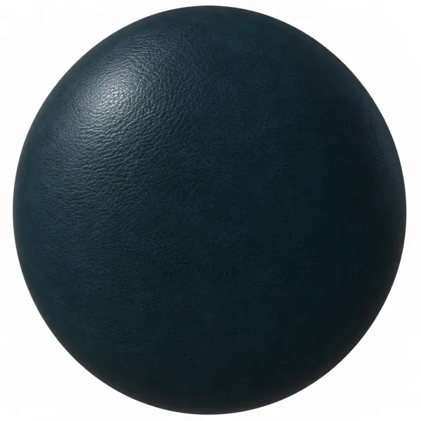 Deep Petrol Blue Fine Grain Leather Texture