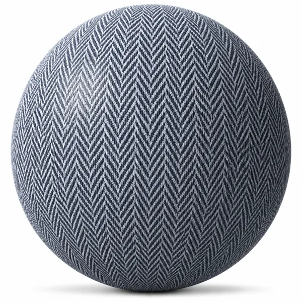 Soft Herringbone Weave Navy Blue Fabric Texture