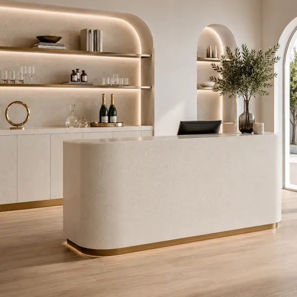 Soft Speckled Surface Cream Fine Grain Marble Texture back