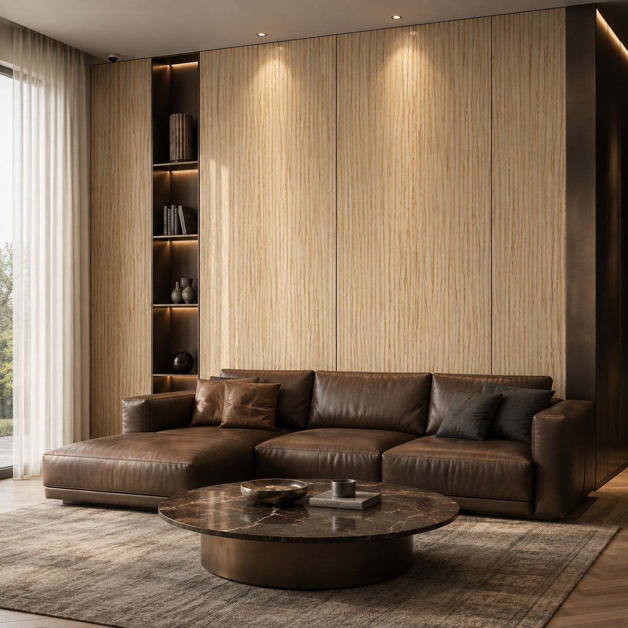 Light Beige Linear Grain Wood Texture 2