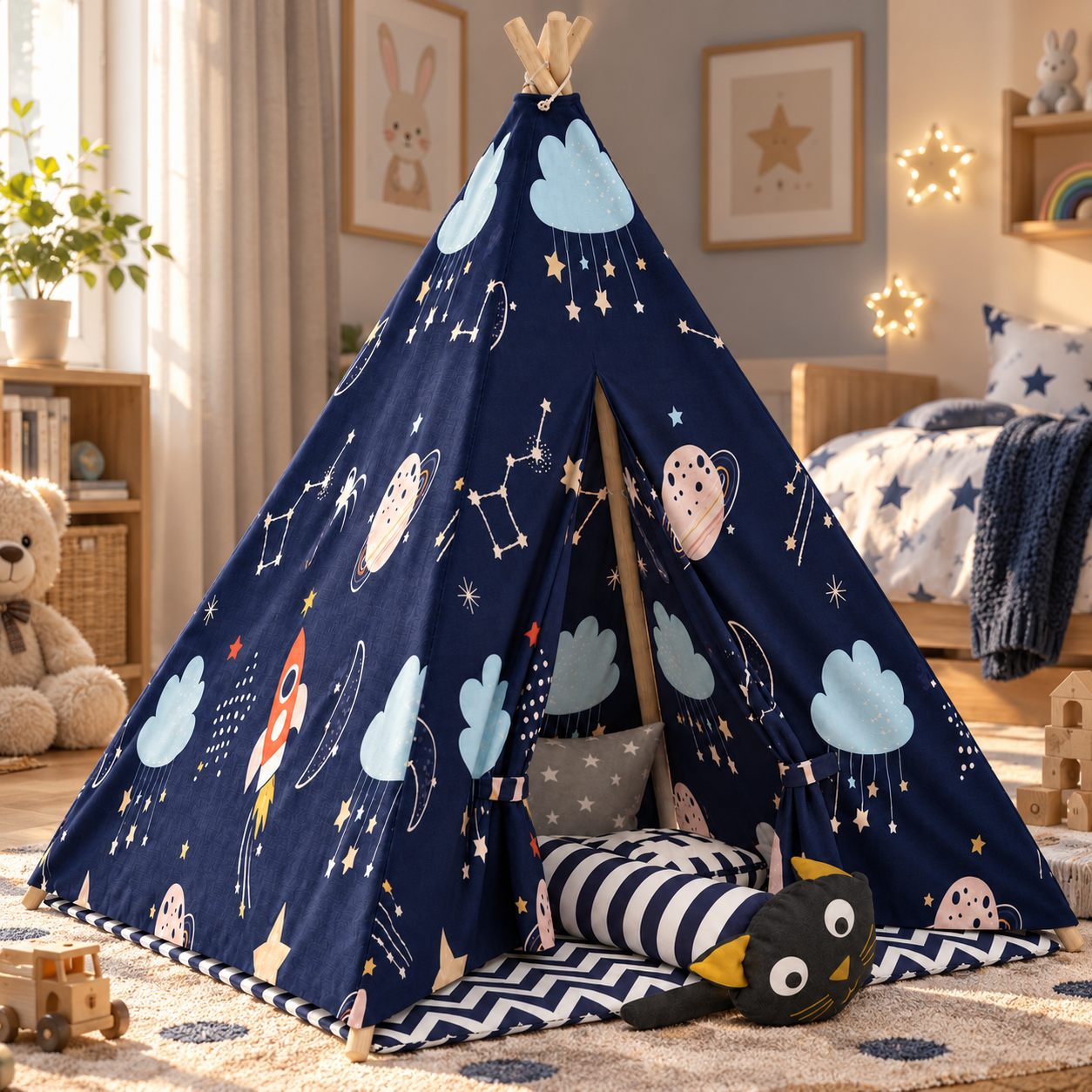 Space Adventure Kids Teepee Tent 3D Model 4