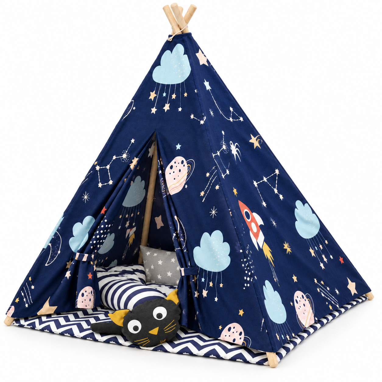 Space Adventure Kids Teepee Tent 3D Model