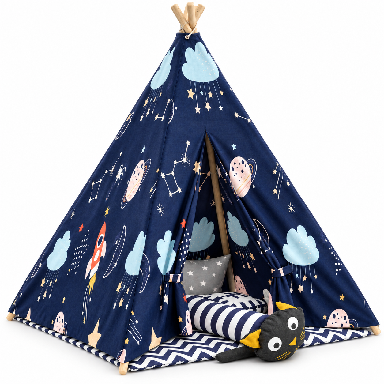 Space Adventure Kids Teepee Tent 3D Model 3