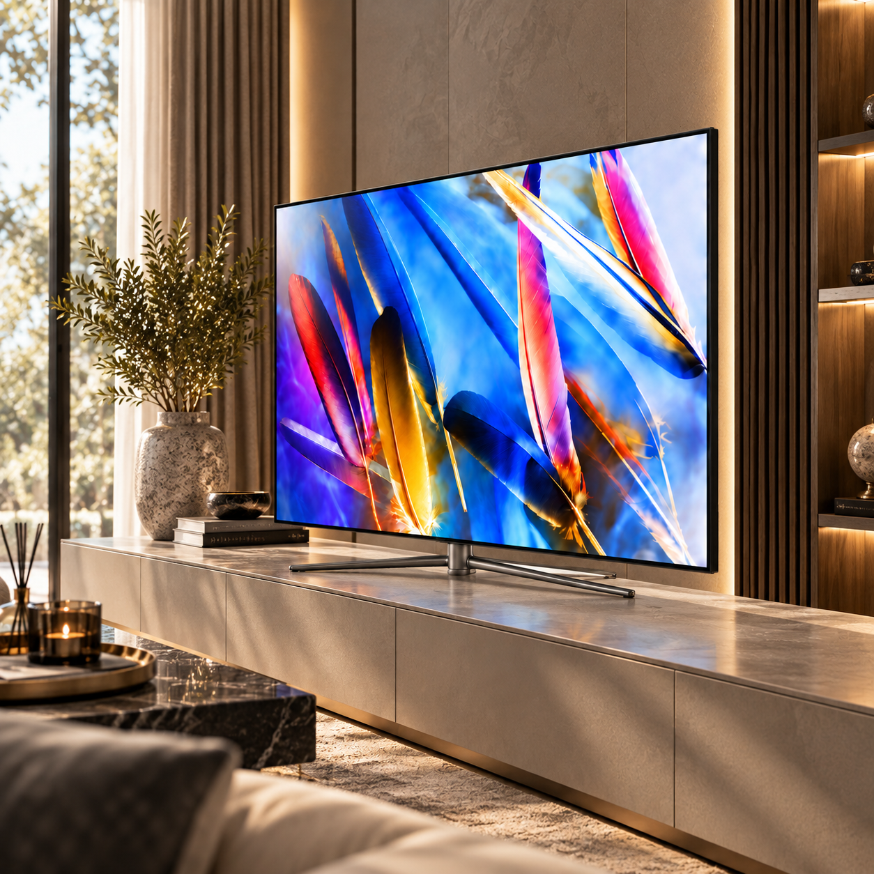 Slim Bezel Flat Screen TV 3D Model 6