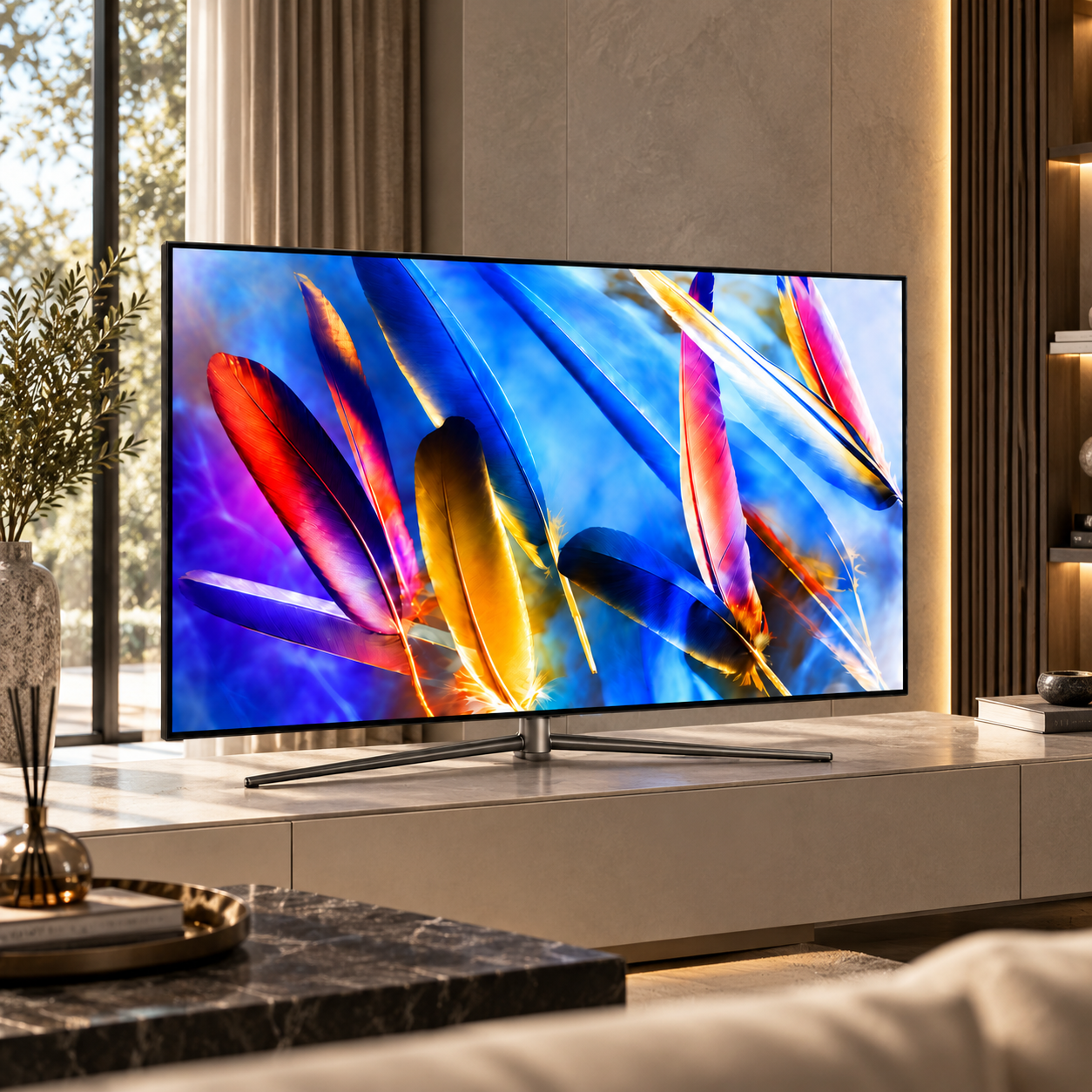 Slim Bezel Flat Screen TV 3D Model 4