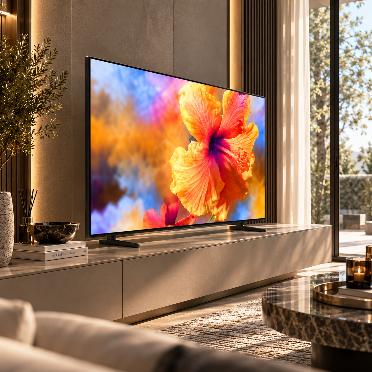 Slim Bezel Flat Screen TV 3D Model 7