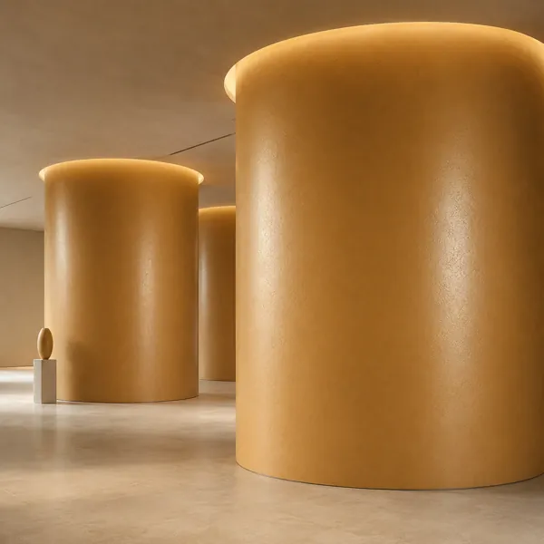 Warm Ochre Satin Painted Metal Texture back