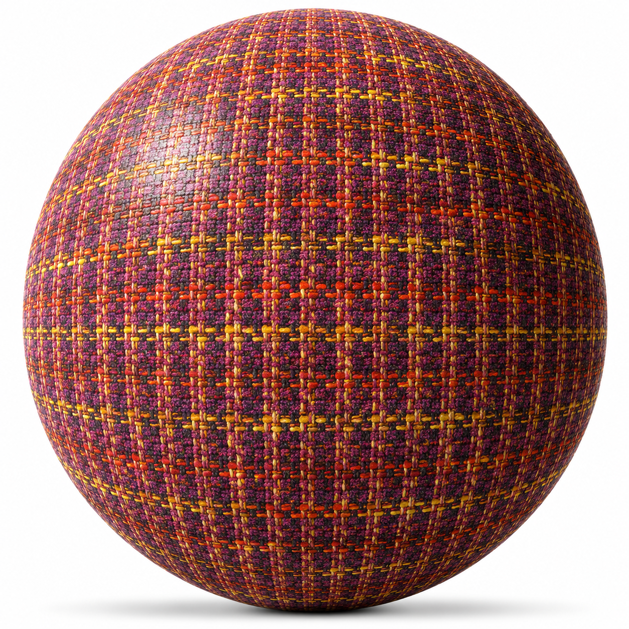 Purple and Orange Plaid Woven Fabric Texture