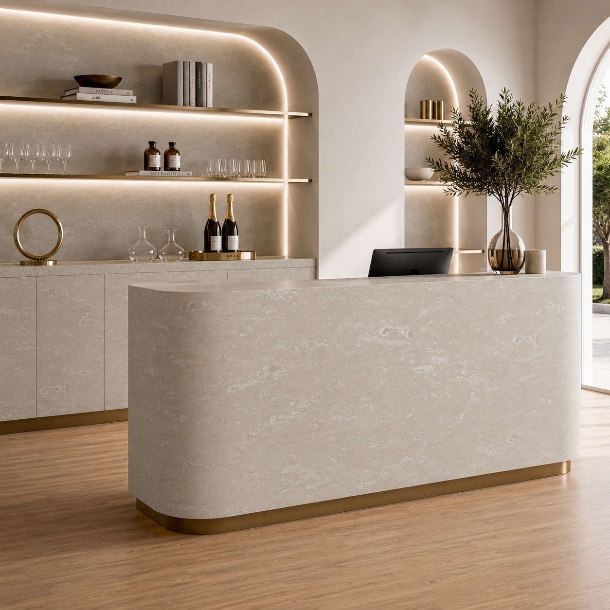 Soft Cloud Veining Light Cream Marble Texture 2