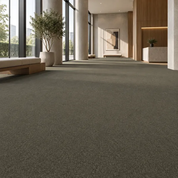 Muted Olive Brown Fine Pile Carpet Texture back