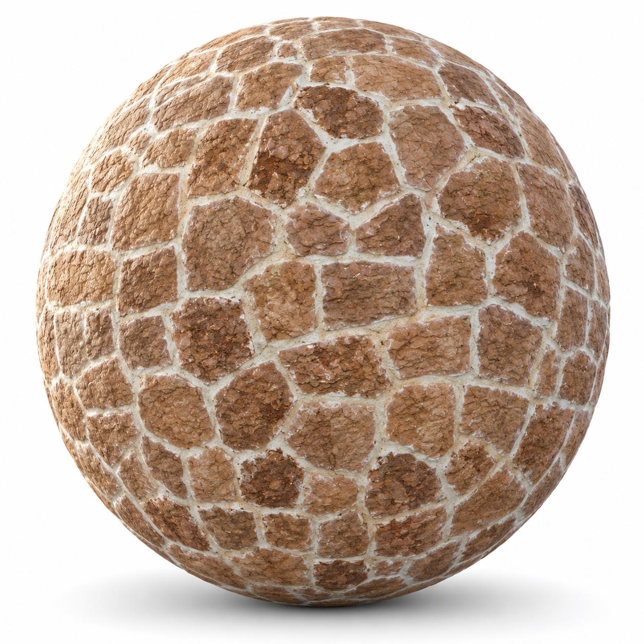 Warm Brown Stone Mosaic Texture – Cream Grout Texture 1