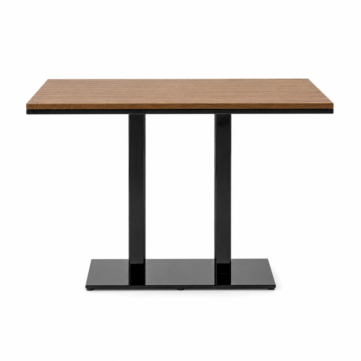 Warm Brown Live-Edge Twin Pedestal Table 3D Model 3