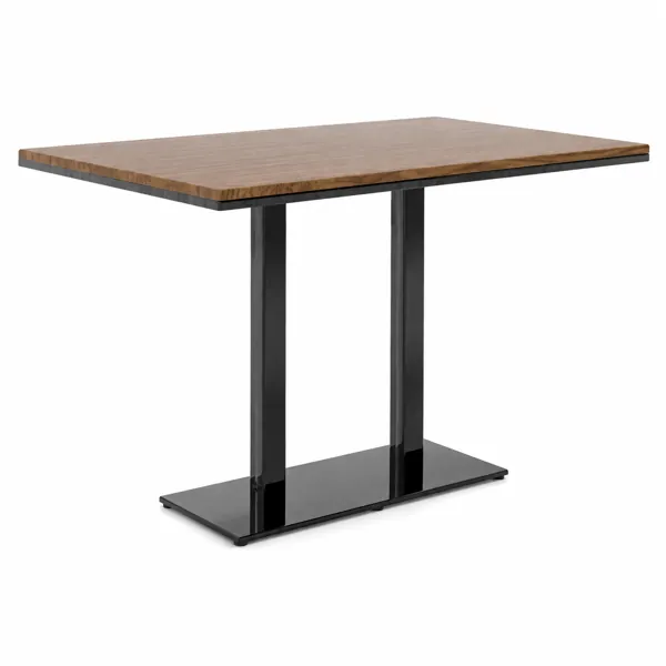 Warm Brown Live-Edge Twin Pedestal Table 3D Model