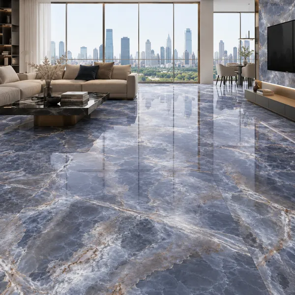 Blue Grey Crystal Vein Ceramic Texture back