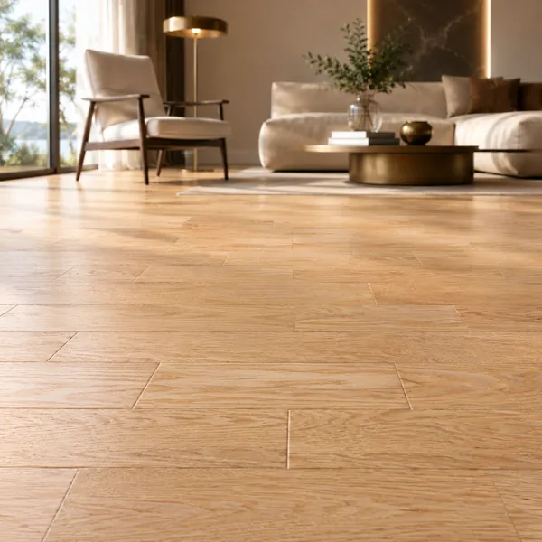 Natural Oak Parquet Texture – Light Honey Varied Grain back