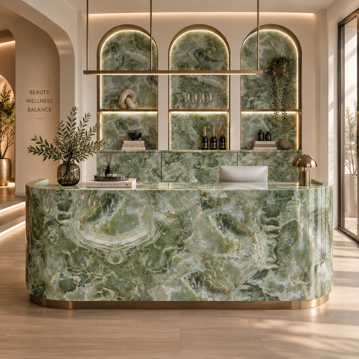 Sage Green Cloudy Banded Onyx Marble Texture 2