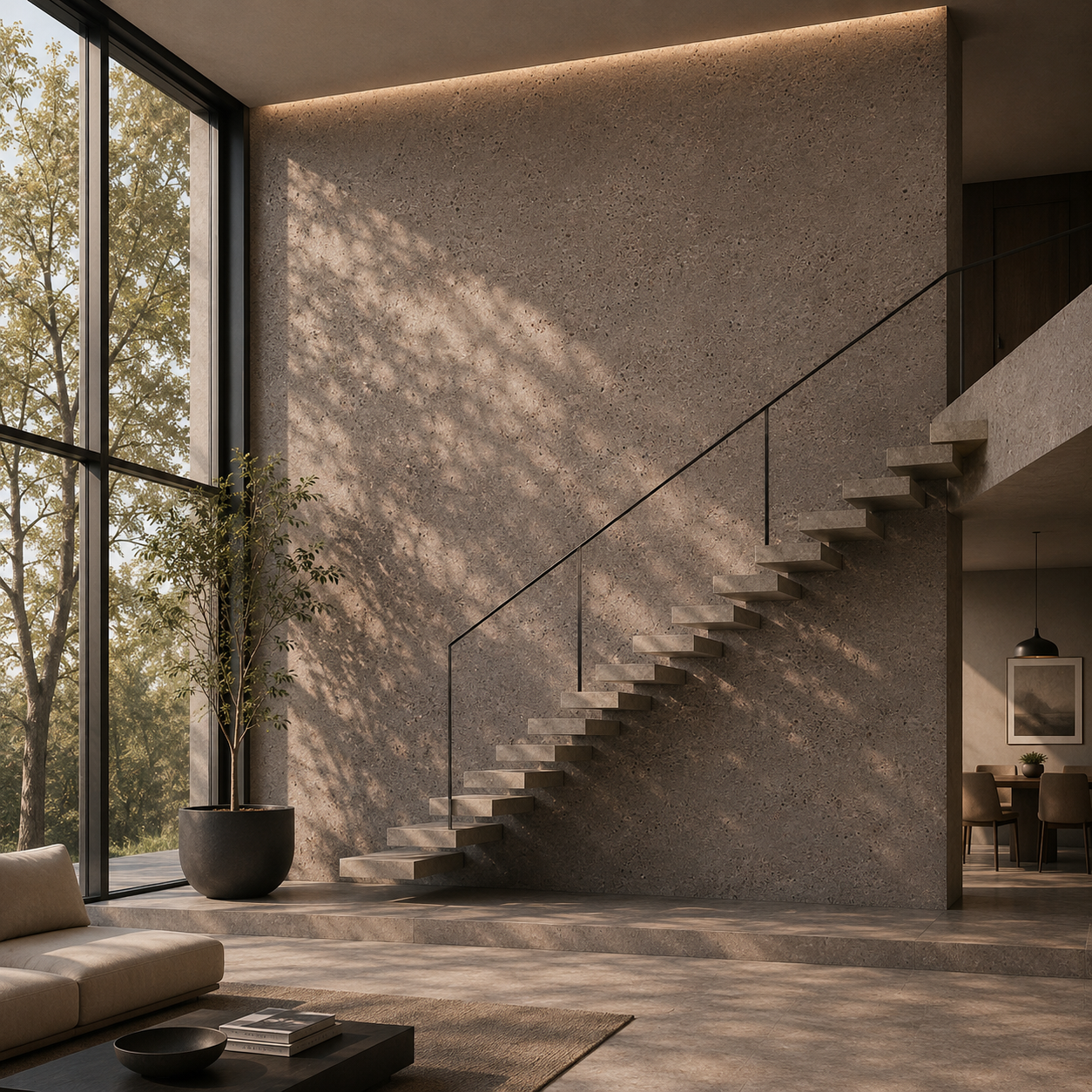 Warm Taupe Grey Porous Pitted Concrete Texture 2