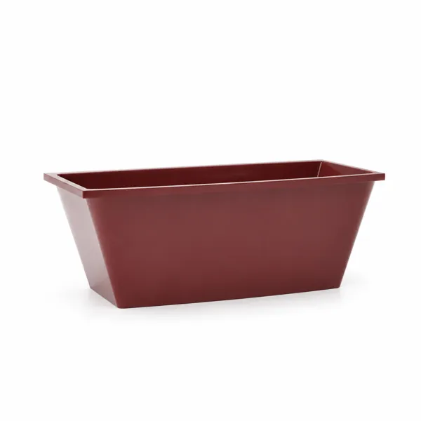 Rectangular Freestanding Bathtub – Deep Burgundy Tapered Sides 3D Model