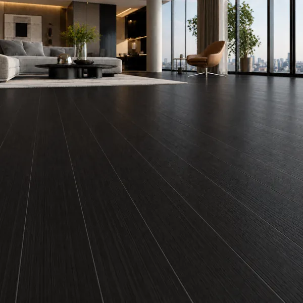 Near-Black Fine Grain Wood Parquet back