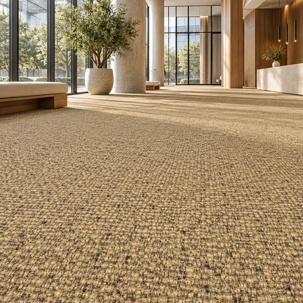 Golden Tan Rustic Basket Weave Carpet Texture back