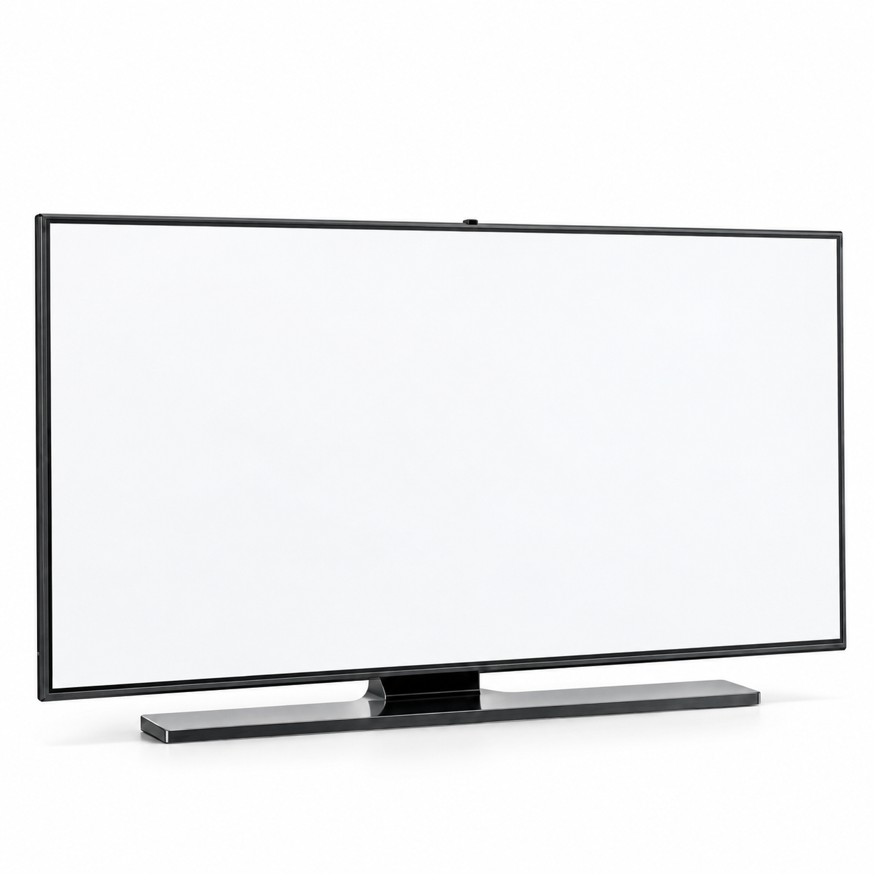 Black Slim Bezel TV with Linear Stand 3D Model