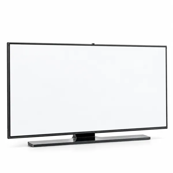 Black Slim Bezel TV with Linear Stand 3D Model