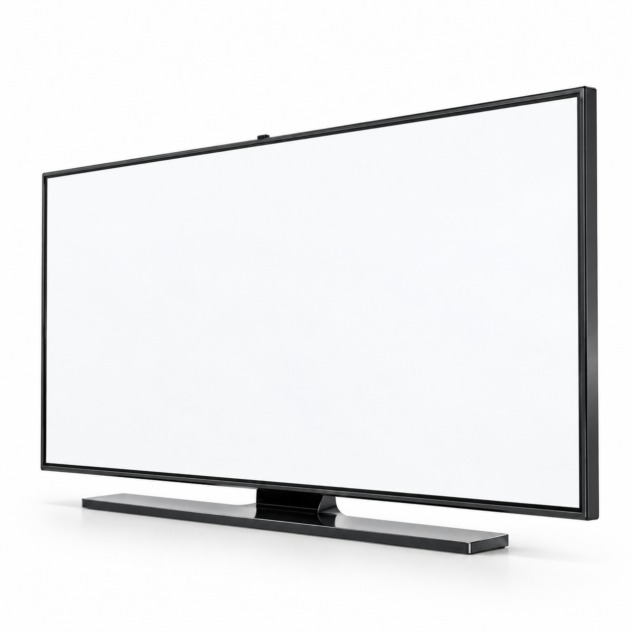 Black Slim Bezel TV with Linear Stand 3D Model 3