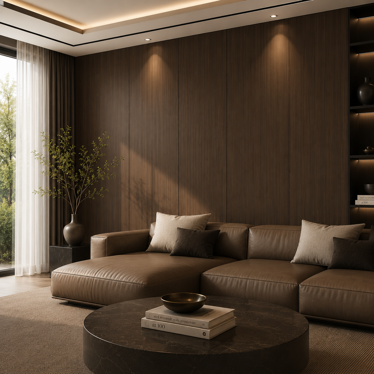 Fine Straight Grain Dark Walnut Wood Texture 2