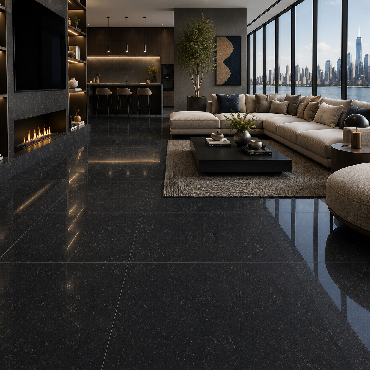 Black Ceramic Texture – Fine Speckled Soft Gloss Texture 2