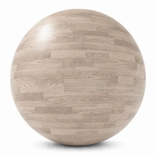Pale Greige Block-Pattern Wood Parquet