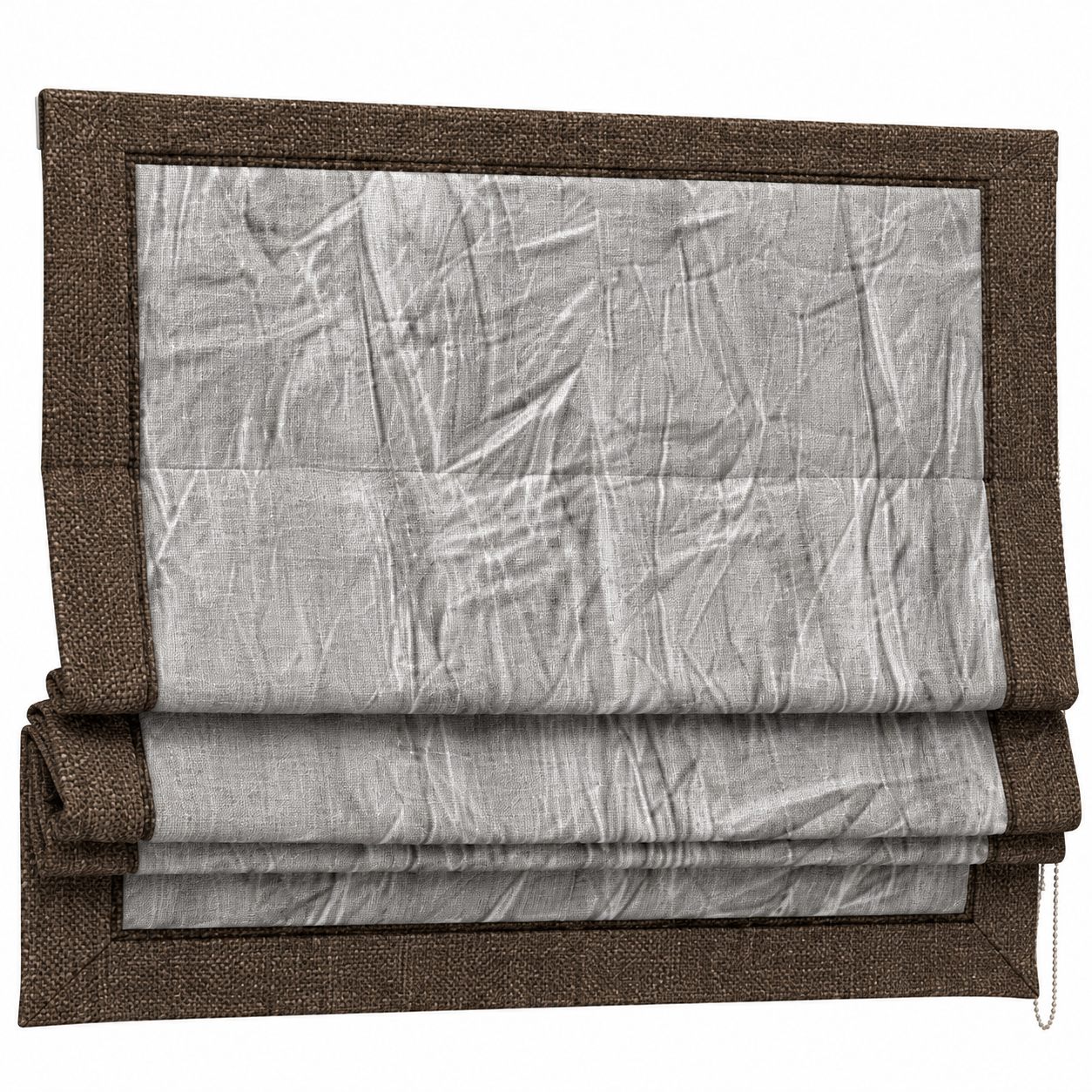 White Crinkled Roman Shade 3D Model 3