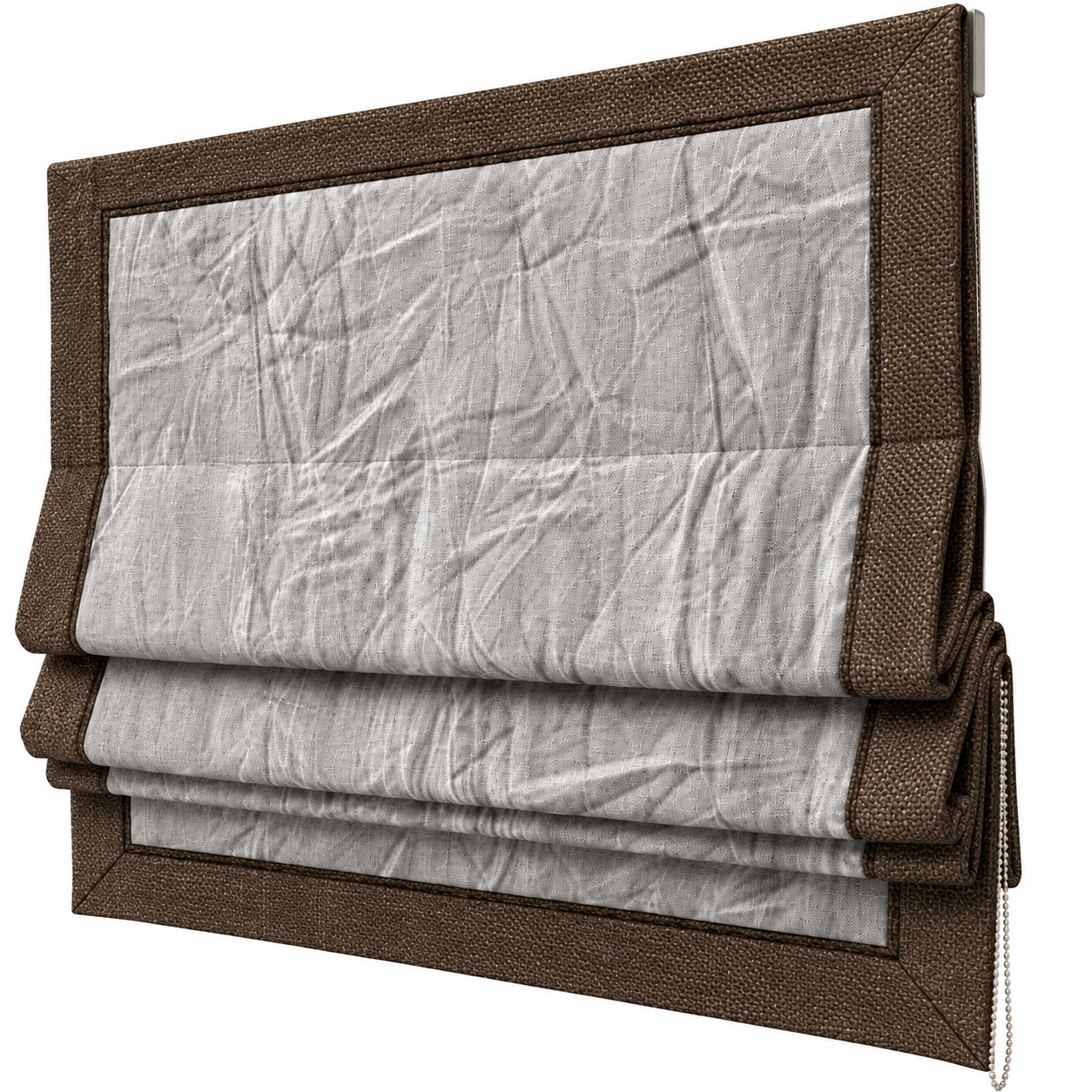 White Crinkled Roman Shade 3D Model 5