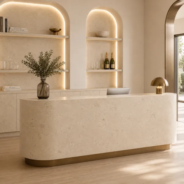 Pale Beige Marble Texture – Sparse Fossil Speckle Grain back