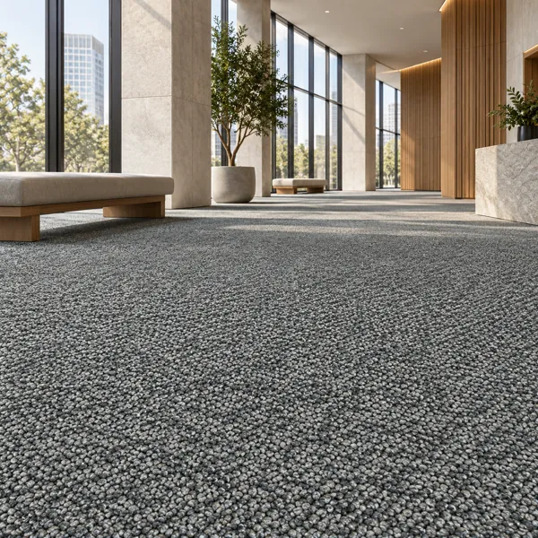 Silver Gray Ripple Loop Carpet Texture back