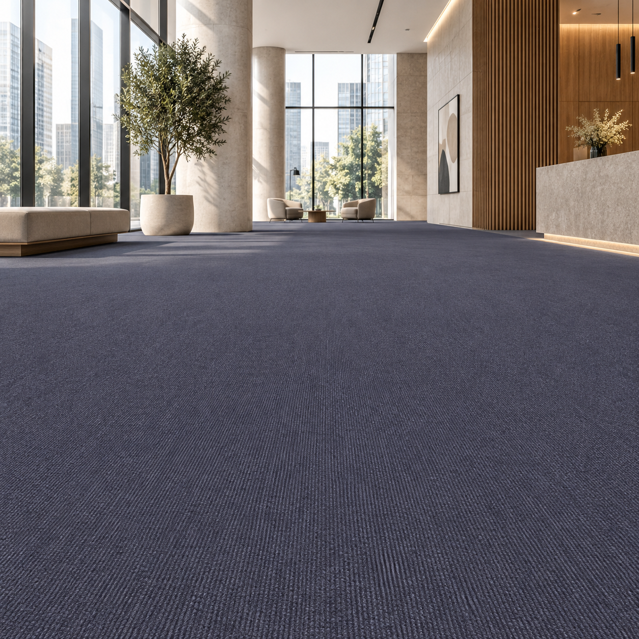 Muted Slate Blue Fine Weave Carpet Texture 2