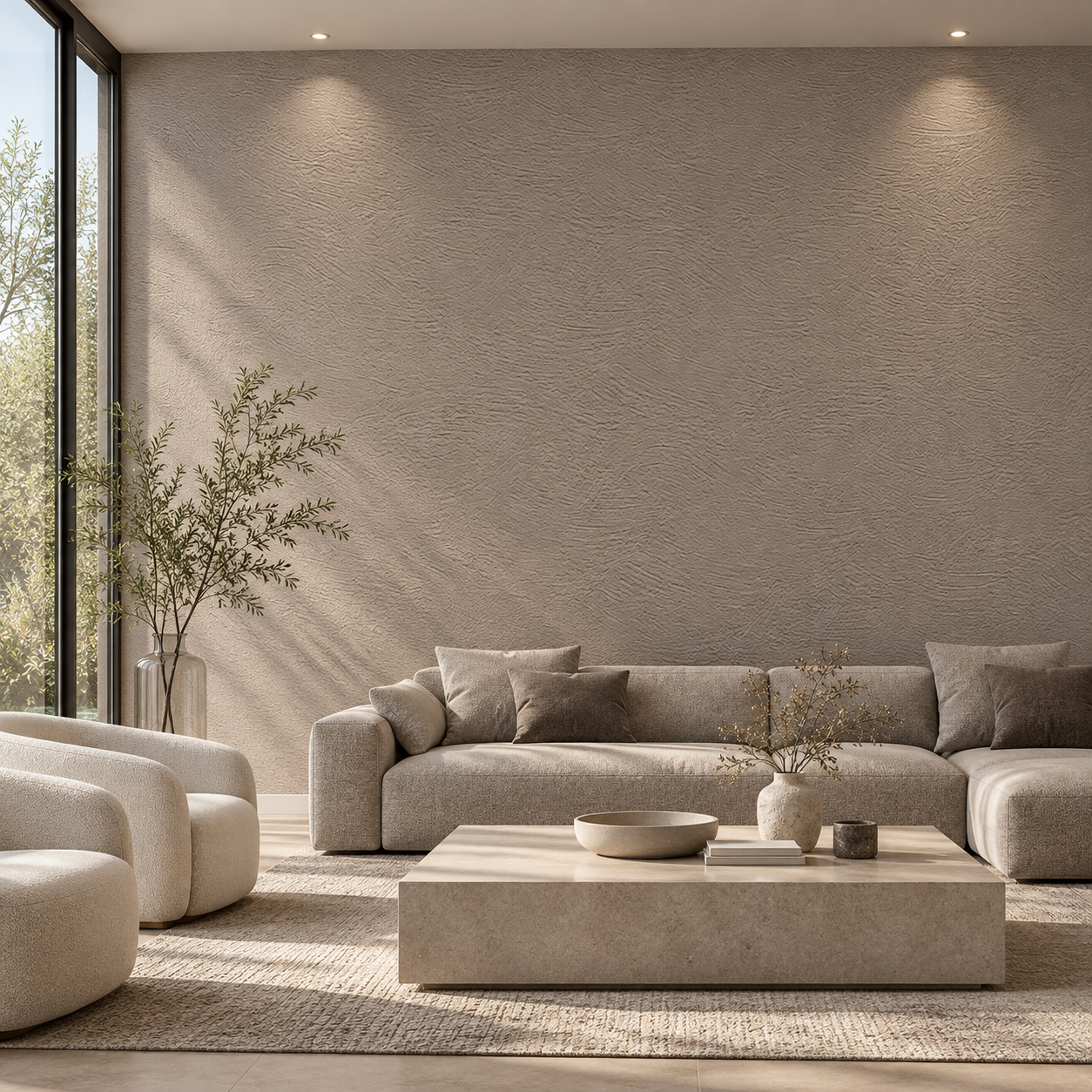Warm Greige Fine Arc Plaster Texture 2