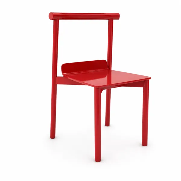Glossy Red Modern Chair 3D Model